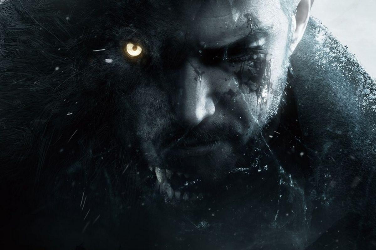 A dark, intense portrait of a man with a haunting yellow eye, partially merging with the shadowy outline of a wolf.