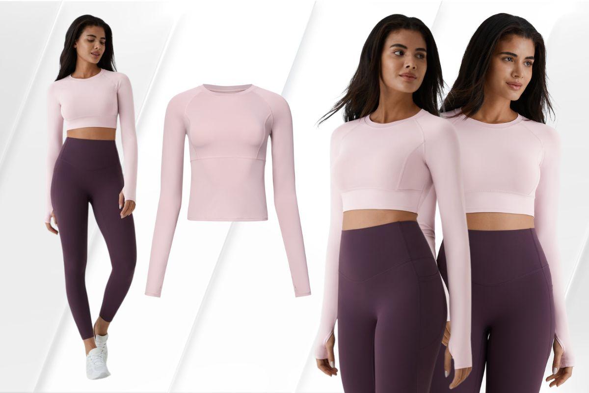 Halara Solid Thumb Hole Cropped Yoga Sports Top: A Style & Function Top