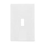 ENERLITES Screwless Toggle Switch Wall Plate, Child Safe Light Switch Cover, Standard Size 1-Gang 4.68" x 2.93", Unbreakable Polycarbonate Thermoplastic, UL Listed, SI8811-W, Glossy, White