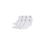 adidas mens Athletic Cushioned (6-pair) Low Cut Sock, White/Black, Large US