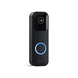 Certified Refurbished Blink Video Doorbell | Two-way audio, HD video, motion and chime app alerts and Alexa enabled — wired or wire-free (Black)