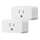 Amazon Basics Smart Plug, Works with Alexa Only, 2.4 GHz Wi-Fi, No Hub Required, 2-Pack, White