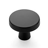 Ravinte 25 Pack Drawer Pulls 1-1/4 Inch Kitchen Cabinet Knobs Solid Round Dresser Drawer Knobs Matte Black Dresser Knobs Drawer Knobs Simple Cabinet Hardware for Cupboard Drawer Pulls