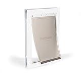 PetSafe Freedom Aluminum Pet Door for Dogs and Cats, Medium, White, Tinted Vinyl Flap