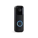 Blink Video Doorbell | Two-way audio, HD video, motion and chime app alerts and Alexa enabled — wired or wire-free (Black)