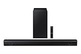 Samsung HW-B550/ZA 2.1ch Soundbar with Dolby Audio, DTS Virtual:X, Subwoofer Included, Adaptive Sound Lite, Bluetooth Multi-Device Connection, Wireless Surround Compatible, 2022, Black