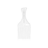 Cricket Ultra Smooth Coconut Hair Pick Comb for Curly, Thick, Medium to Long Hair Anti-Frizz Lifting and Volume Comb with Coconut Oil and Keratin Protein Infused Plastic