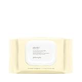 philosophy purity made simple one-step facial cleansing cloths - easily removes makeup, dirt & oil on the go - skin is left clean and comfortable with no rinsing needed - 30 ct.