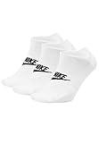 Nike Unisex Adult Sportswear Everyday Essential No Show Socks 3 Pairs (W(DX5075-100)/B, Medium)