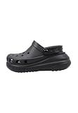 Crocs Unisex-Adult Crush Clog, Platform Shoes Black 8 Women/6 Men