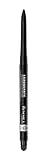 Rimmel London Exaggerate Waterproof Eye Definer Eyeliner, Highly Pigmented, Long-Wearing, Built-In Smudger, 262, Blackest Black, 0.01oz