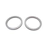 Dasen Exhaust Gasket Steel Mesh Style Crush Seal Exhaust Port Gasket Kits Compatible with 1984-2024 Harley Big Twin and Sportster XL Replace 17048-98, 1 Pair 2pcs