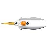 Fiskars Easy Action Micro-Tip Titanium Scissors, Sharp blades for Cutting Precision and Angles, SoftGrip Assited Handle