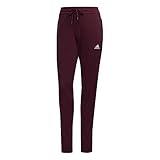 adidas Women's Sereno Aeroready Cut 3-Stripes Slim Tapered Pants, Victory Crimson/White, Medium