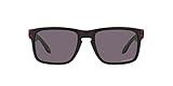 Oakley Men's OO9102 Holbrook Square Sunglasses, Matte Black/Prizm Grey, 57 mm