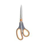 Amazon Basics Multipurpose, Comfort Grip, PVD Coated, Stainless Steel Office Scissors, Grey 1 pack