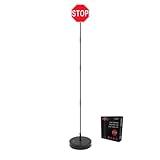 SECURITYMAN LED Stop Sign for Garage Parking Assist [Upgraded Base] - Large 7" Sign, Bright Red LEDs, Adjustable Height - Garage Car Stop Indicator That Lights Up