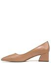 Franco Sarto Womens Racer Pointed Toe Block Heel Pump Toffee Tan Leather 8.5 M