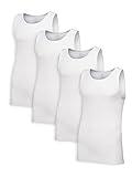 Fruit of the Loom Men's Tag-Free Cotton Undershirts, Regular-Tank-4 Pack White, Large