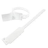 Wristall Hospital Identification Bands, Medical Adult-Sized Shield Wristband, Waterproof Patient Wristbands, Plastic Disposable Hospital ID Wristband (White, 250)