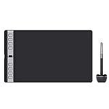 2023 HUION Inspiroy 2 Large Drawing Tablet, 10x6inch Art Tablet with Scroll Wheel 3-Set 8 Customized Keys Battery-Free Stylus, Graphics Tablet for Drawing, Design, Work with Mac, PC & Mobile, Black