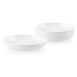 Corelle 4-Pc Versa Bowls for Pasta, Salad and More, Service for 4, Durable and Eco-Friendly 30-Oz , Compact Stack Bowl Set, Microwave and Dishwasher Safe, White