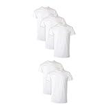 Hanes Men's Moisture-Wicking Crewneck Performance Undershirt, 5-Pack, White, XX-Large