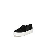 Vince Women's Warren Slip On Platform Sneaker, Black, 5 M US