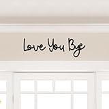 Dripykiaa Love You Bye Wood Sign Home Decor Boho Decor Wall Decor Express Love and Warm for Your Family Lovers Wall Art Gift Hallway Entryway Door Valentine Decorations for Home