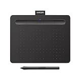 Wacom Intuos Small Bluetooth Graphics Drawing Tablet, 4 Customizable ExpressKeys, Portable for Teachers, Students and Creators, Compatible with Chromebook Mac OS Android and Windows - Black