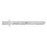 General Tools 300/1 6-Inch Flex Precision Stainless Steel Ruler, Chrome