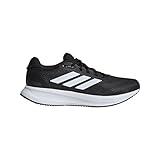 adidas Men's Run Falcon 5 Sneaker, Black/White/Black, 12