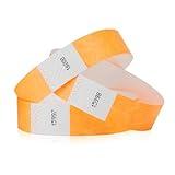 5,000 WristCo Neon Orange Tyvek Wristbands for Events - Tamper-Proof Design & Fluorescent Color Prevent Reuse Premium-Grade Bracelets for Hospital & Medical ID, Party & VIP Identification