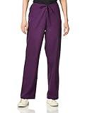 Dickies Women and Men Natural Rise Pant With 2 pockets and Adjustable Drawstring 83006, XL, Eggplant.