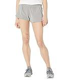 adidas Women's Pacer 3-Stripes Woven Shorts, Medium Grey Heather/Medium Grey Heather, Large