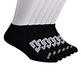 DC Shoes Men's Half Cushion Low Cut Socks, Black (6 Pack), One Size