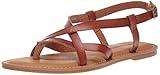 Amazon Essentials Women's Casual Strappy Sandal, Tan, 8.5 Wide