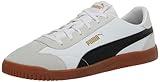 PUMA Mens Club 5v5 Sneaker, PUMA Mens White-PUMA Mens Black-Feather Gray, 9.5