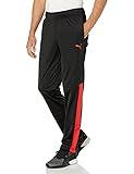 PUMA mens Contrast Sweatpants, Puma Blackhigh Risk, Medium US