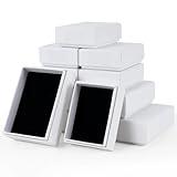 Moretoes 12pcs Jewelry Gift Boxes, 2 Size White Small Gift Boxes with Velvet Inner Used for Rings, Necklaces, Earrings, Bracelets, Pins Packing Small Jewelry Boxes Bulk