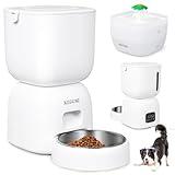 Automatic Cat Feeder and Cat Water Dispenser, Automatic Cat Food Dispenser with Freshness Preservation, Timed Cat Feeders for Dry Food, Up to 6 Daily Meals (BNAM Automatic Cat Feeder)