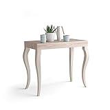 Mobili Fiver, Classico, Extendable Console Table, Pearled Elm, Made in Italy