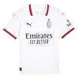 PUMA AC Milan Men's Away Replica Soccer Jersey 2024/25 (US, Alpha, Small, Regular, Regular, White)