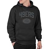 Junk Food Standard Clothing x NFL-Blackout-Pro Football Team Logo Unisex Adult Hooded Fleece Sweatshirt for Men and Women, Black large