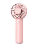 Coohea Handheld Fan Mini Portable Fan USB Rechargeable Battery Fan 3 Speeds Powerful Personal Fan Cute Small Cooling Fan with Base Lanyard for Eyelash Makeup Travel Trip Beach Indoor Outdoor, Pink