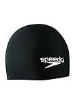 Speedo Unisex-Adult Swim Cap Silicone Elastomeric, Black