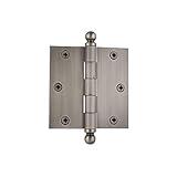 Nostalgic Warehouse Ball-Tip Residential Door Hinge with Square Corners