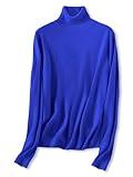 SANGTREE Women's Turtleneck Long Sleeves Knitted Pullover Sweater, Royal Blue, US 2XL