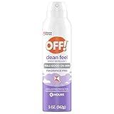 OFF! Clean Feel Insect Repellent Aerosol with 20% Picaridin, Bug Spray with Long Lasting Protection from Mosquitoes, Feels Good on Skin, 5 oz