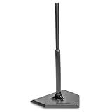 GoSports Baseball & Softball Batting Tee - Adjustable Rubber Hitting Tee for All Leagues and Skill Levels - Black